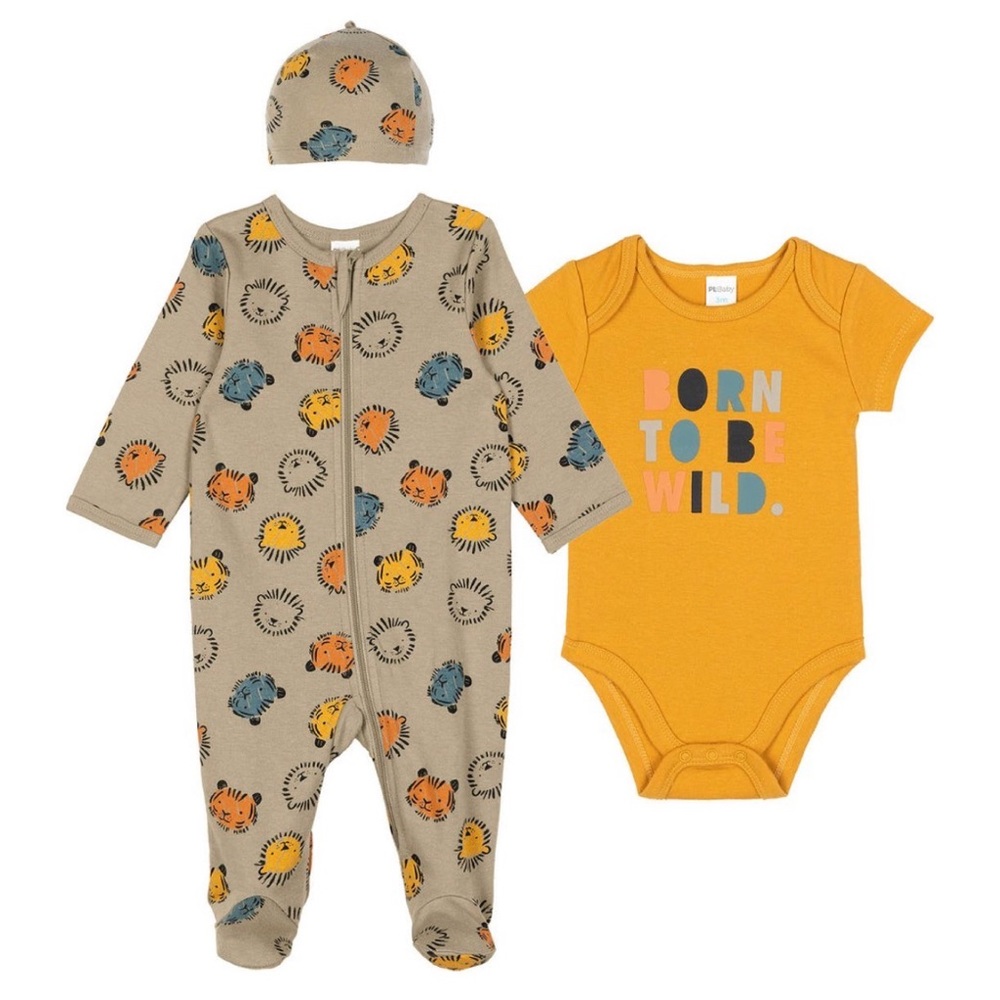🐻 🦁 NWT Petit Lem 3-Piece baby set NWT 🦁 🐻